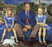 Diego Rivera Portrait of A Family oil